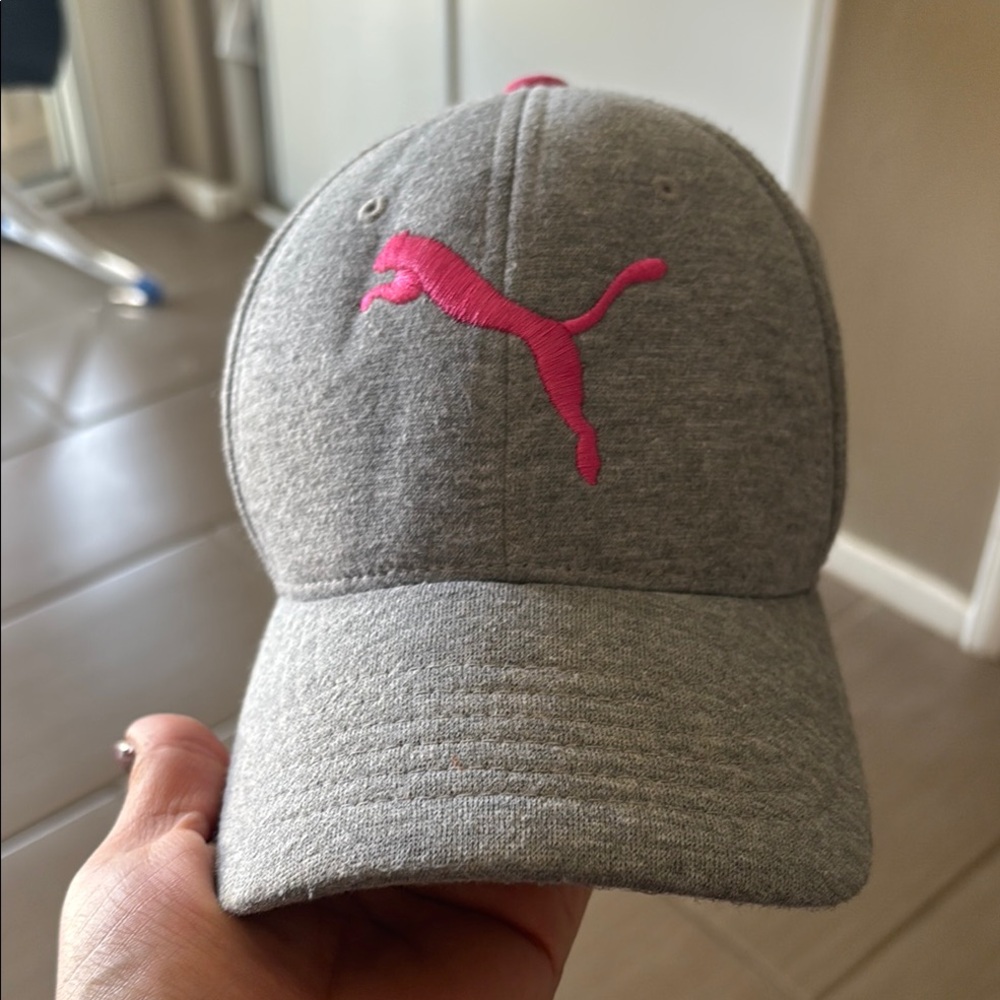 Puma Gray and Pink Cap